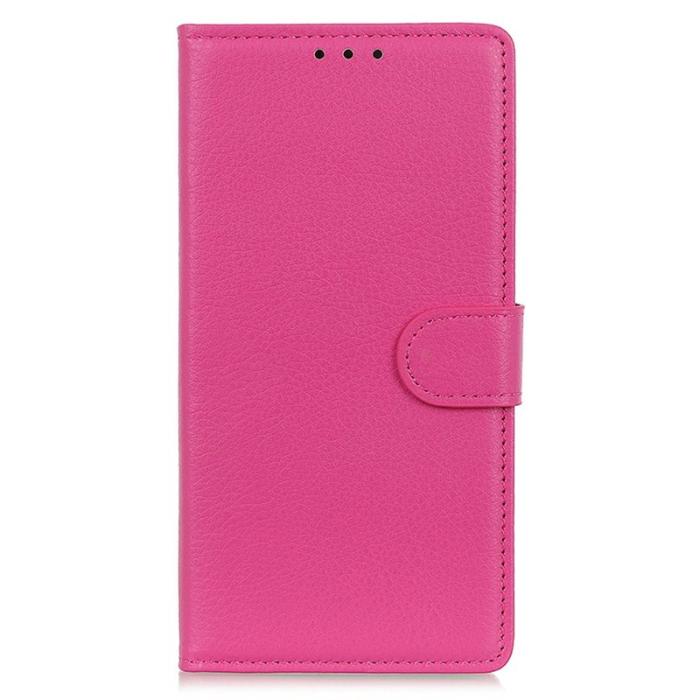 OEM - Litchi Samsung Galaxy S26 Edge Fodral PU Läder - Rosa