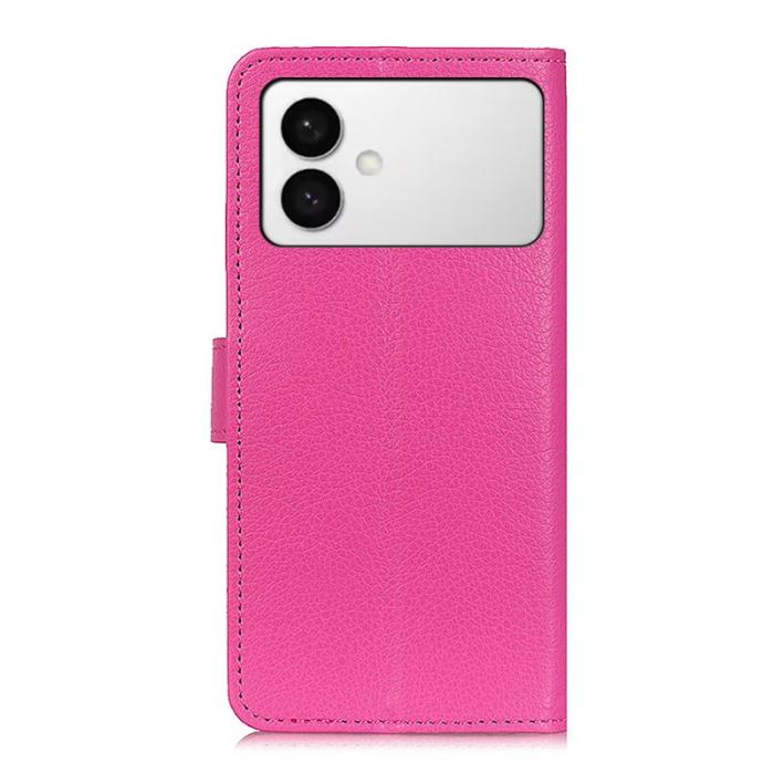 OEM - Litchi Samsung Galaxy S26 Edge Fodral PU Läder - Rosa