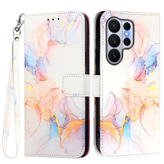 OEM - Milky Way Samsung Galaxy S26 Ultra Skal Konstläder Marmor - Vit