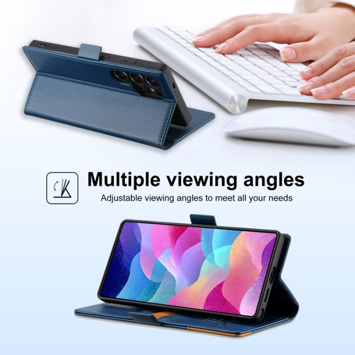 N.BEKUS - N.BEKUS P3 För Samsung Galaxy S26 Ultra Fodral PU Läder - Blå