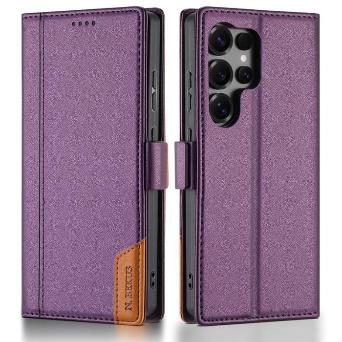 N.BEKUS - N.BEKUS P3 För Samsung Galaxy S26 Ultra Fodral PU Läder - Lila