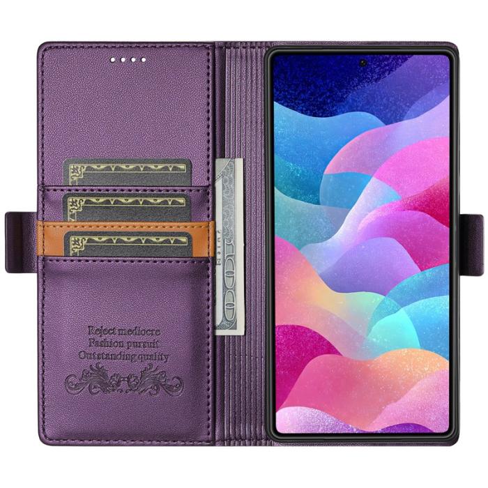 N.BEKUS - N.BEKUS P3 För Samsung Galaxy S26 Ultra Fodral PU Läder - Lila