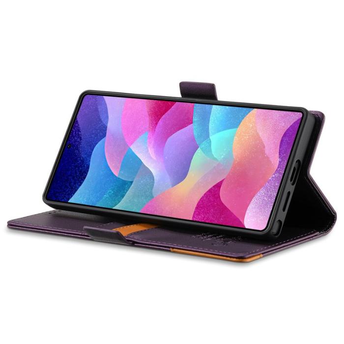 N.BEKUS - N.BEKUS P3 För Samsung Galaxy S26 Ultra Fodral PU Läder - Lila