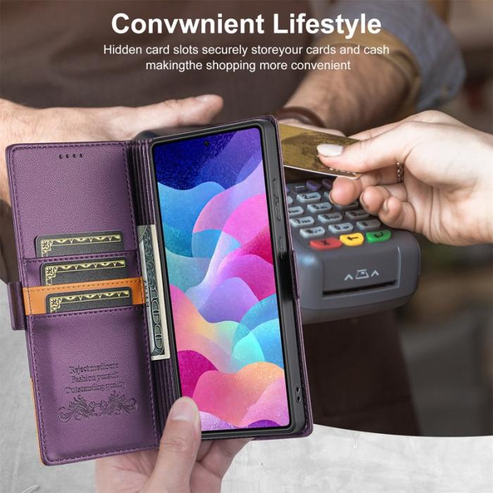 N.BEKUS - N.BEKUS P3 För Samsung Galaxy S26 Ultra Fodral PU Läder - Lila