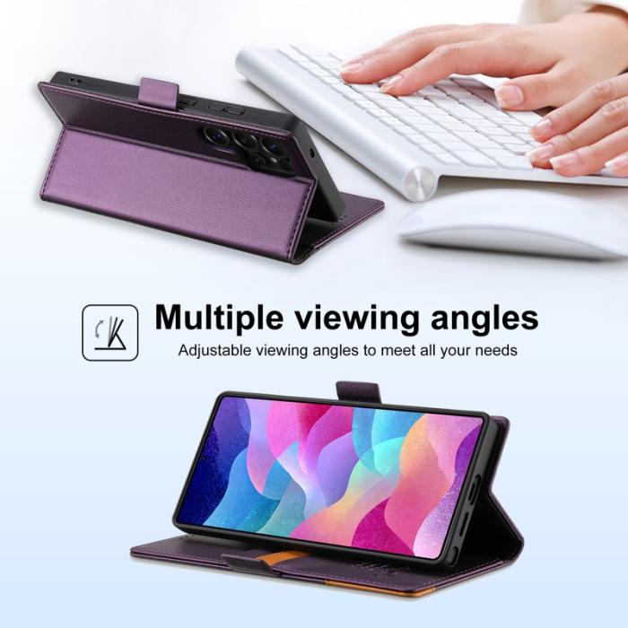 N.BEKUS - N.BEKUS P3 För Samsung Galaxy S26 Ultra Fodral PU Läder - Lila