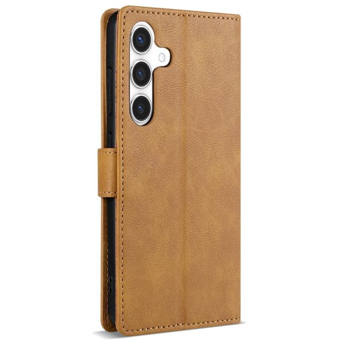 N.BEKUS - N.BEKUS Samsung Galaxy A35 5G Fodral Scratch-Proof Äkta Läder - Brun