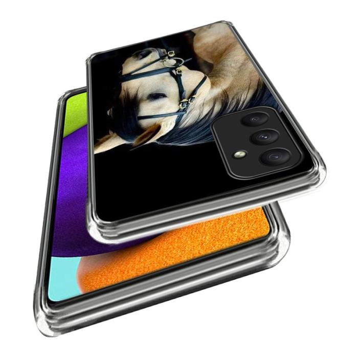OEM - Noble Horse Samsung Galaxy A35 5G Skal TPU Mönstertryck - Svart