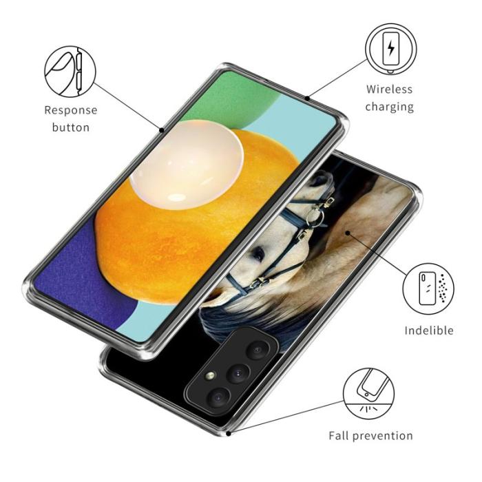 OEM - Noble Horse Samsung Galaxy A35 5G Skal TPU Mönstertryck - Svart