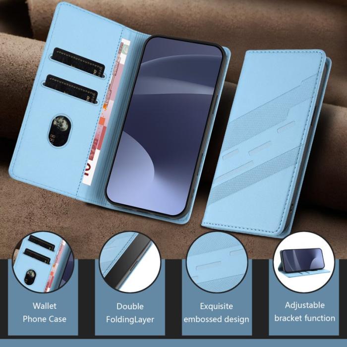 OEM - PUNK Samsung Galaxy A35 5G Fodral PU Läder - Baby Blue