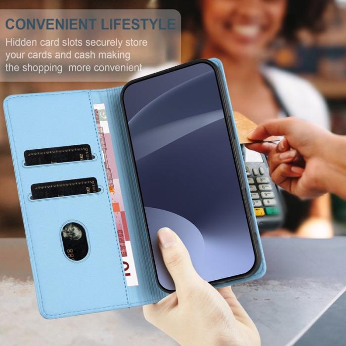 OEM - PUNK Samsung Galaxy A35 5G Fodral PU Läder - Baby Blue