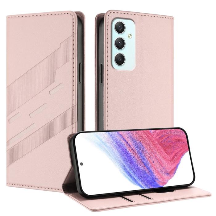 OEM - PUNK Samsung Galaxy A35 5G Fodral PU Läder - Rosa