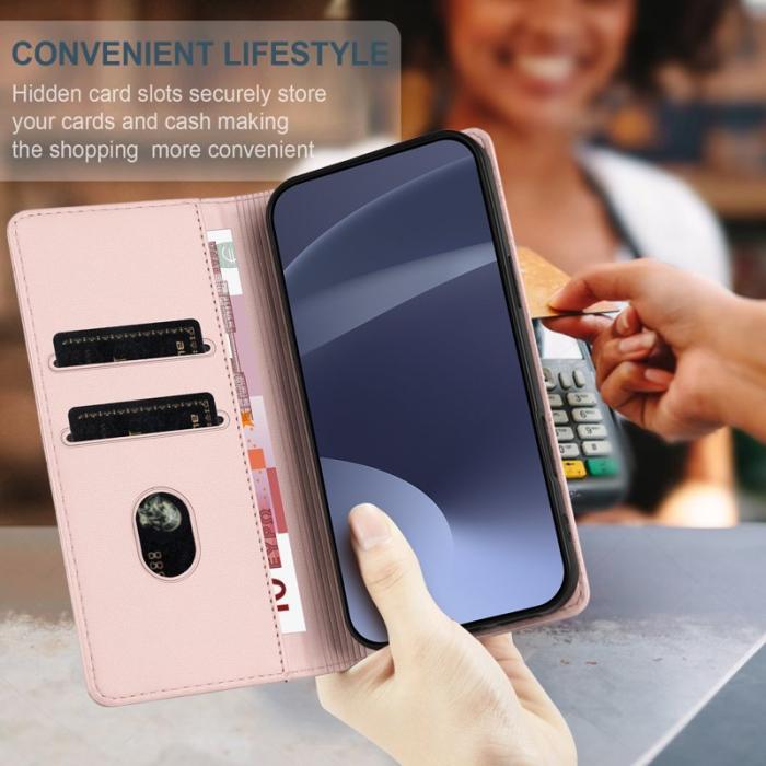 OEM - PUNK Samsung Galaxy A35 5G Fodral PU Läder - Rosa