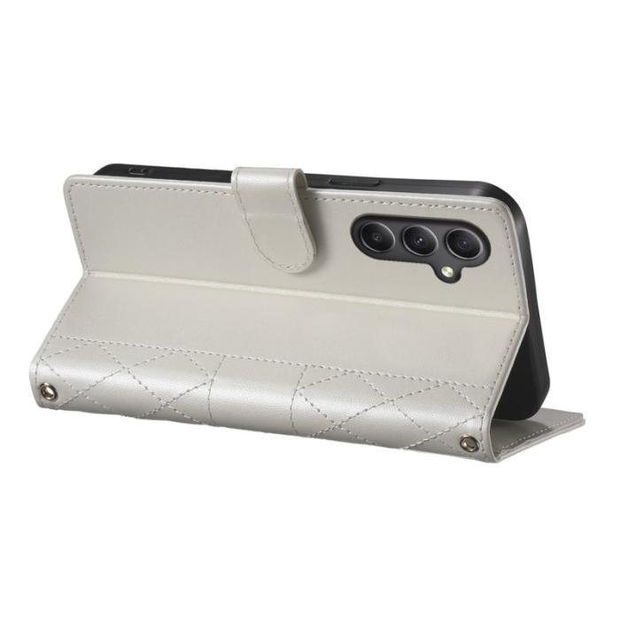 OEM - Rhombus Samsung Galaxy A35 5G Fodral Läder - Beige