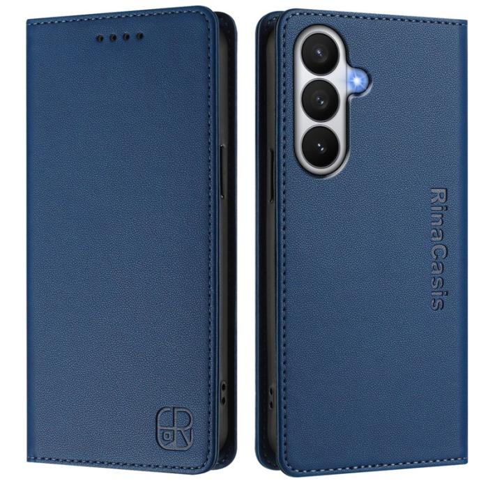 OEM - RINACASIS Samsung Galaxy S26 / S26 Pro Fodral Äkta Läder - Mörkblå