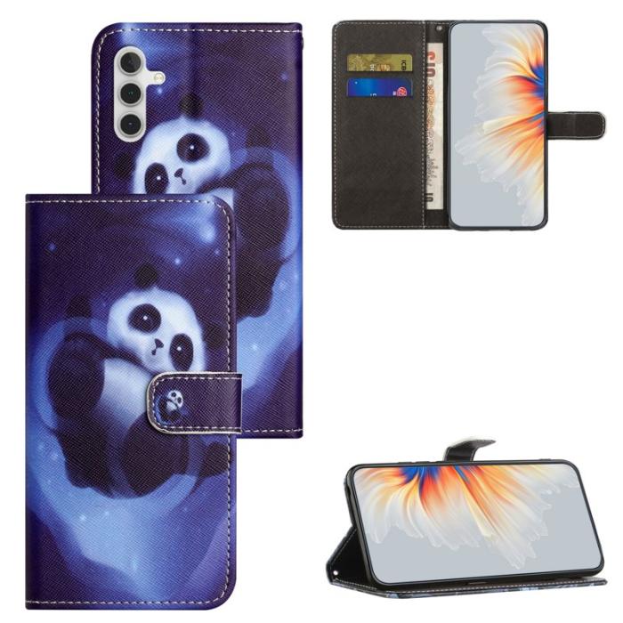 OEM - Samsung Galaxy A35 5G Fodral 3D Mönster PU Läder Flip - Panda