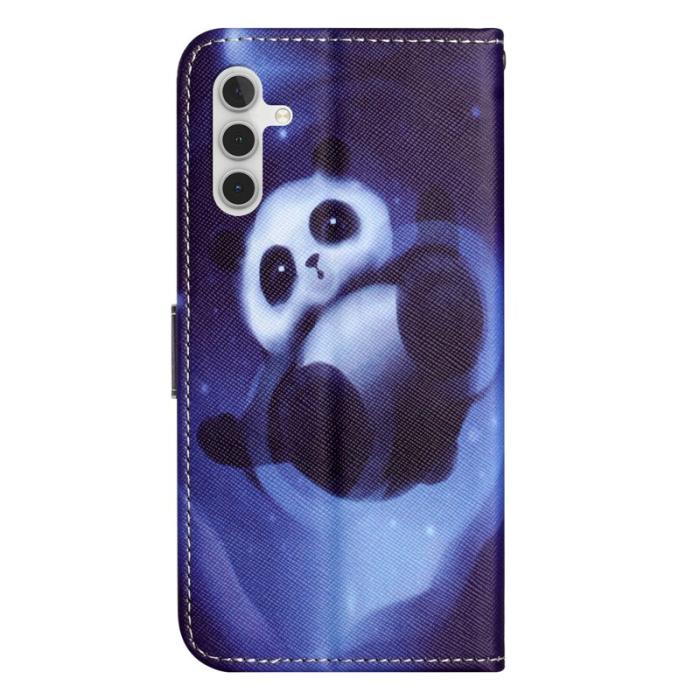 OEM - Samsung Galaxy A35 5G Fodral 3D Mönster PU Läder Flip - Panda