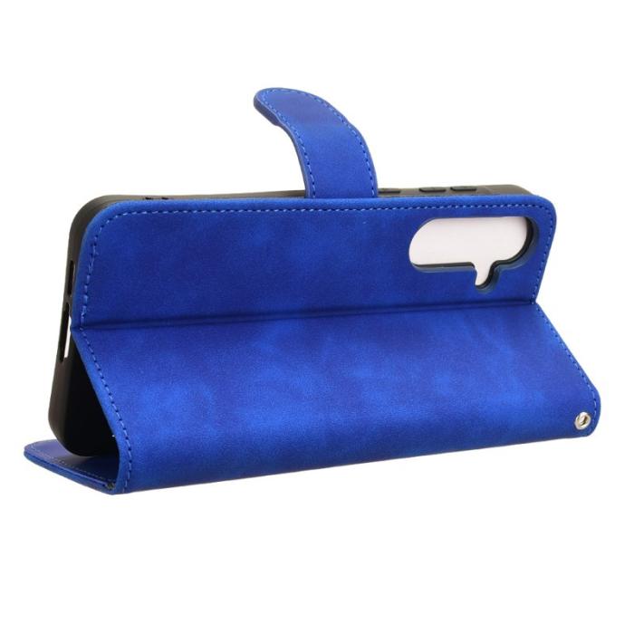 OEM - Samsung Galaxy A35 5G Fodral Äkta Läder Flip Skydd - Blå