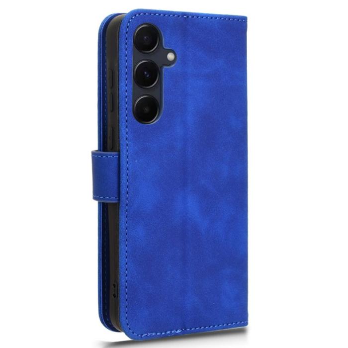 OEM - Samsung Galaxy A35 5G Fodral Äkta Läder Flip Skydd - Blå