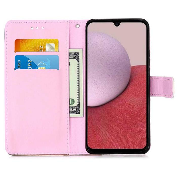 OEM - Samsung Galaxy A35 5G Fodral Äkta Läder Mönstertryck - Baby Panda