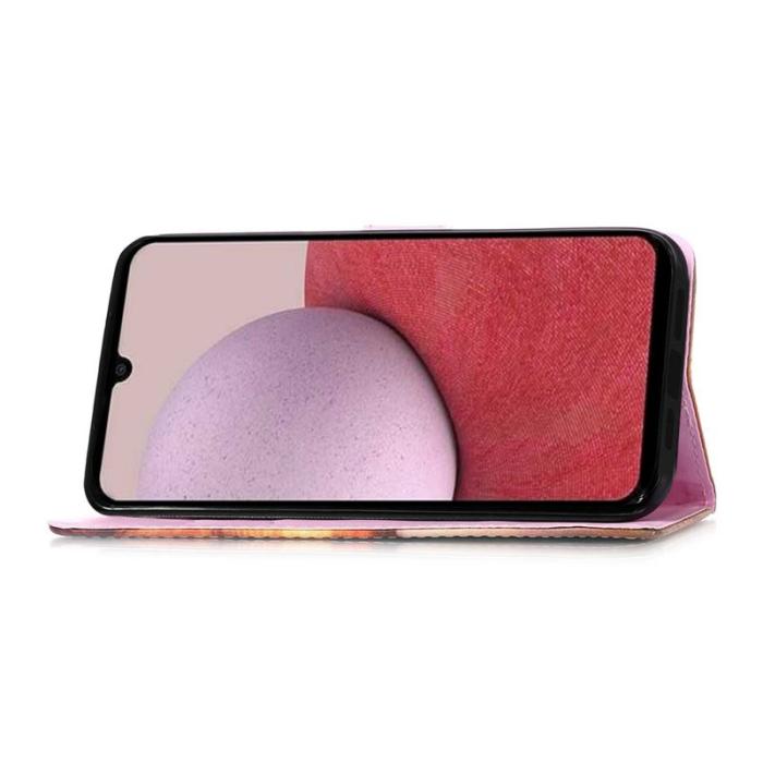 OEM - Samsung Galaxy A35 5G Fodral Äkta Läder Mönstertryck - Baby Panda