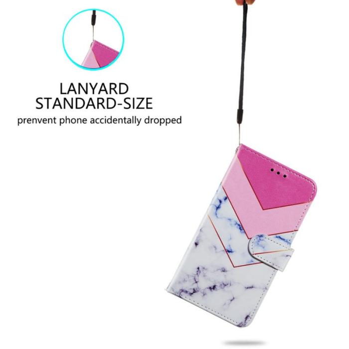 OEM - Samsung Galaxy A35 5G Fodral Äkta Läder Mönstertryck - Rök Marmor