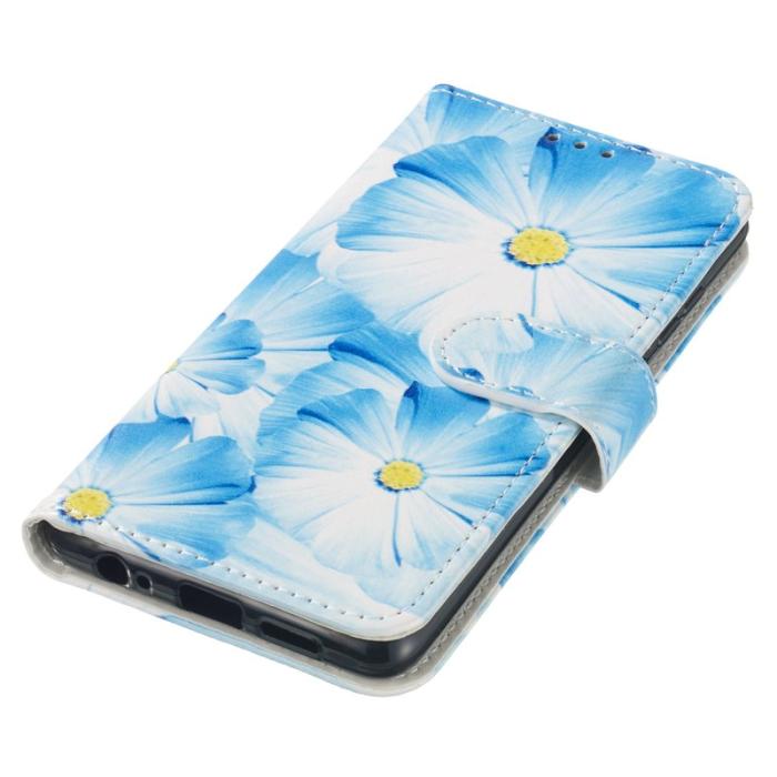 OEM - Samsung Galaxy A35 5G Fodral Äkta Läder Mönstertryckt - Orchid