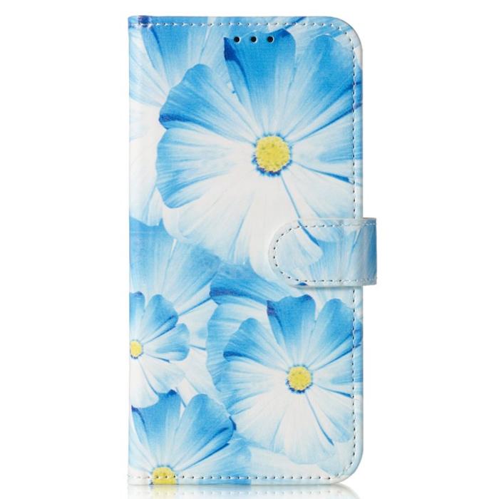 OEM - Samsung Galaxy A35 5G Fodral Äkta Läder Mönstertryckt - Orchid