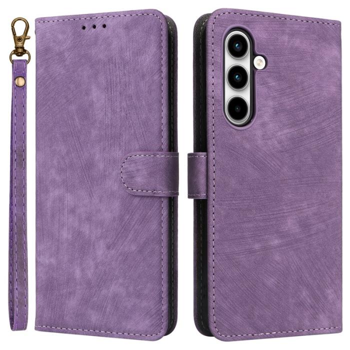 OEM - Samsung Galaxy A35 5G Fodral Äkta Läder RFID Skydd - Lila