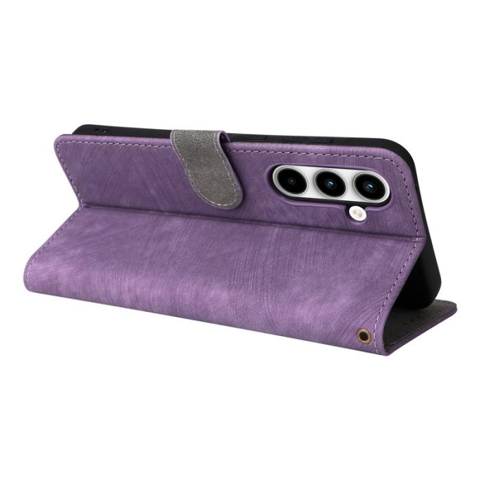 OEM - Samsung Galaxy A35 5G Fodral Äkta Läder RFID Skydd - Lila
