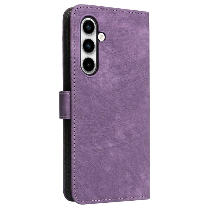 OEM - Samsung Galaxy A35 5G Fodral Äkta Läder RFID Skydd - Lila