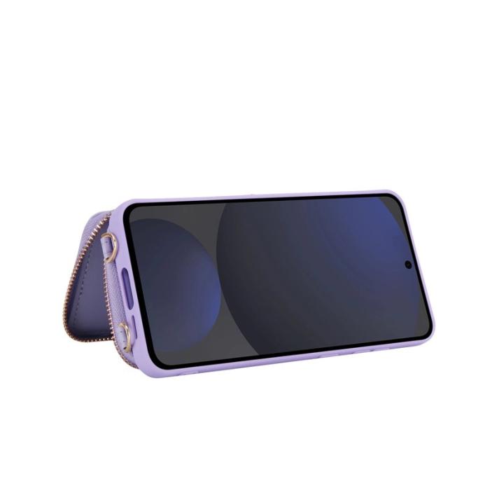OEM - Samsung Galaxy A35 5G Fodral Äkta Läder RFID Skydd - Ljus Lila