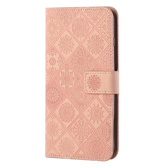 OEM - Samsung Galaxy A35 5G Fodral Äkta Läder Ställ Skydd - Rosa