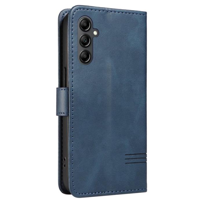 OEM - Samsung Galaxy A35 5G Fodral Äkta Läder Stötskydd - Blå