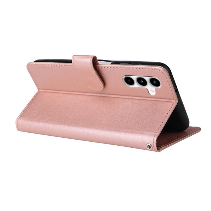 OEM - Samsung Galaxy A35 5G Fodral Anti-Scratch Konstläder Flip - Roséguld