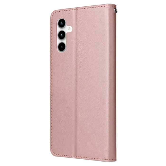OEM - Samsung Galaxy A35 5G Fodral Anti-Scratch Konstläder Flip - Roséguld