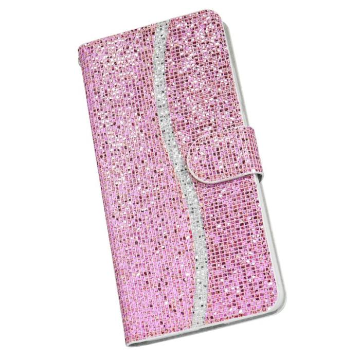 OEM - Samsung Galaxy A35 5G Fodral Glitter Splicing Konstläder Flip - Rosa