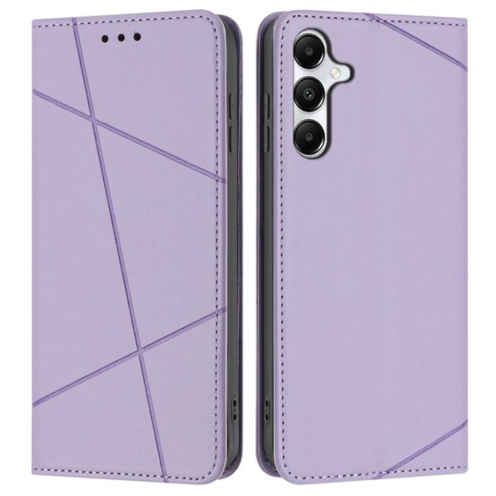 OEM - Samsung Galaxy A35 5G Fodral Imprägnat Läder Ställ - Lila