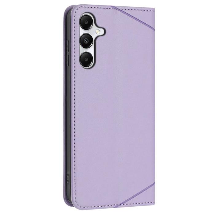 OEM - Samsung Galaxy A35 5G Fodral Imprägnat Läder Ställ - Lila