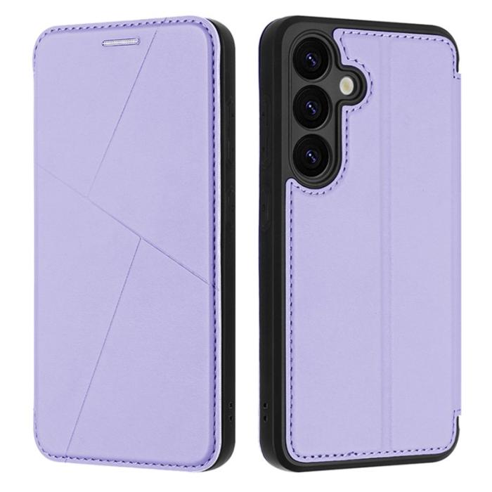 OEM - Samsung Galaxy A35 5G Fodral Magnetisk Stängning Äkta Läder - Lila