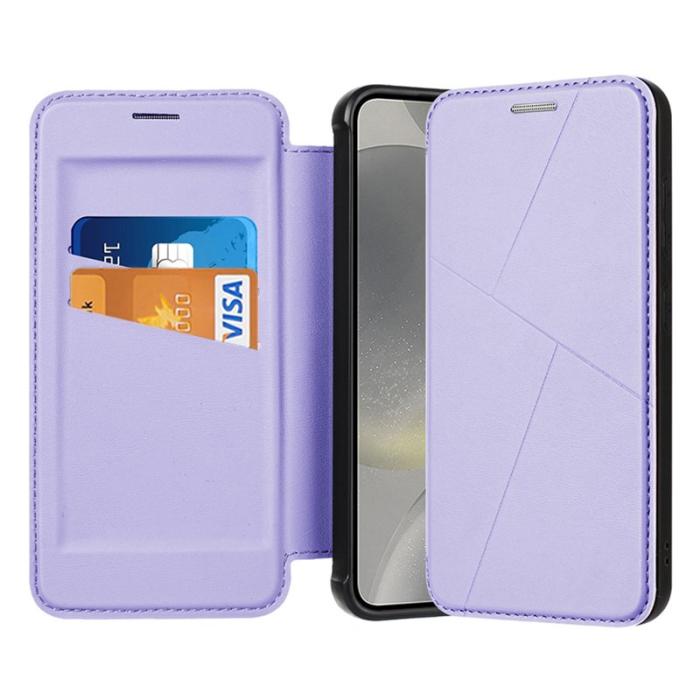 OEM - Samsung Galaxy A35 5G Fodral Magnetisk Stängning Äkta Läder - Lila