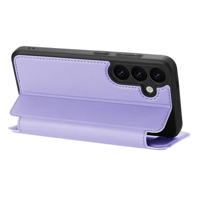OEM - Samsung Galaxy A35 5G Fodral Magnetisk Stängning Äkta Läder - Lila