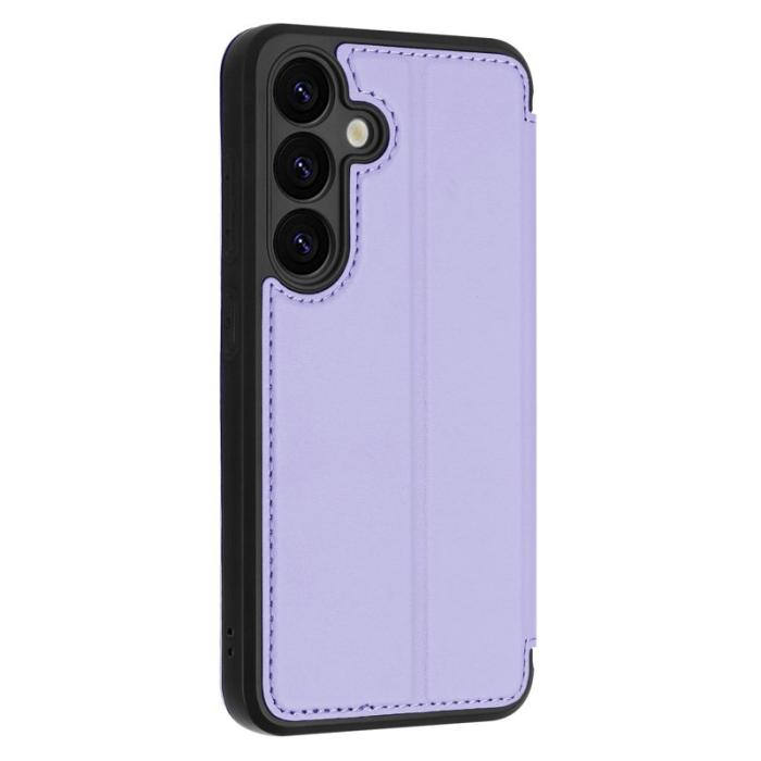 OEM - Samsung Galaxy A35 5G Fodral Magnetisk Stängning Äkta Läder - Lila