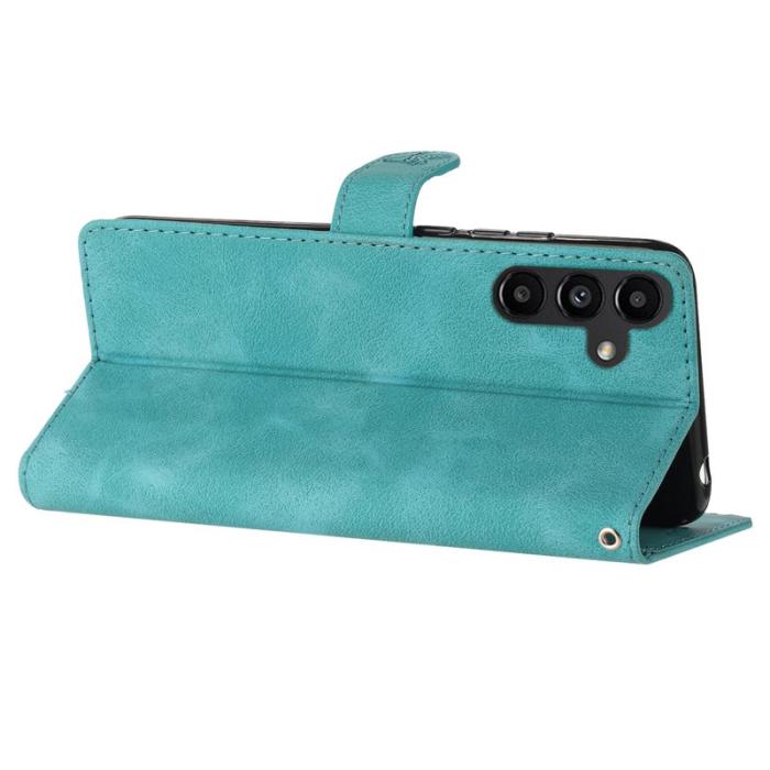 OEM - Samsung Galaxy A35 5G Fodral Magnetisk Stängning Konstläder - Ljusblå