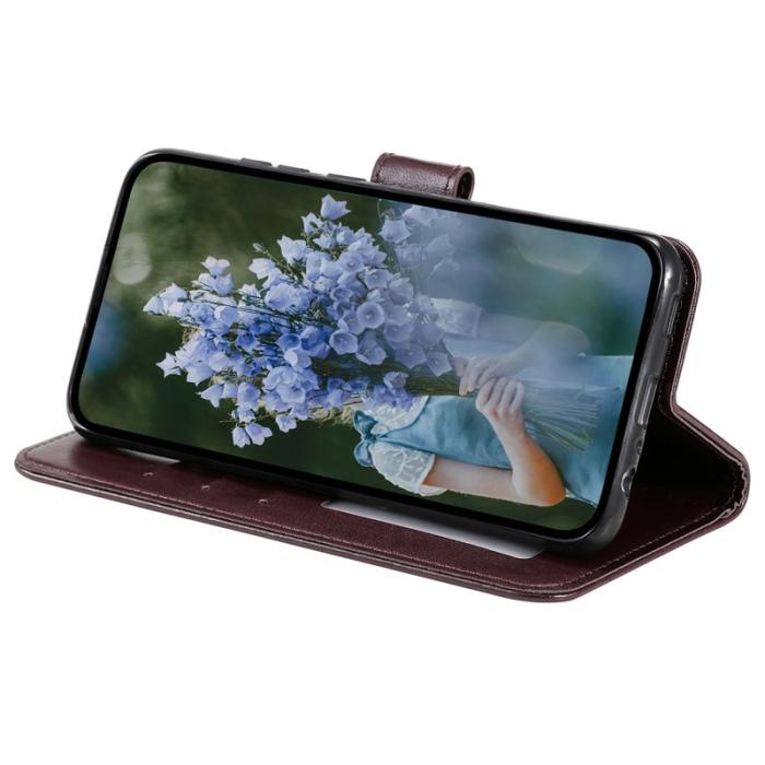 OEM - Samsung Galaxy A35 5G Fodral Mandala Mönster Konstläder - Brun