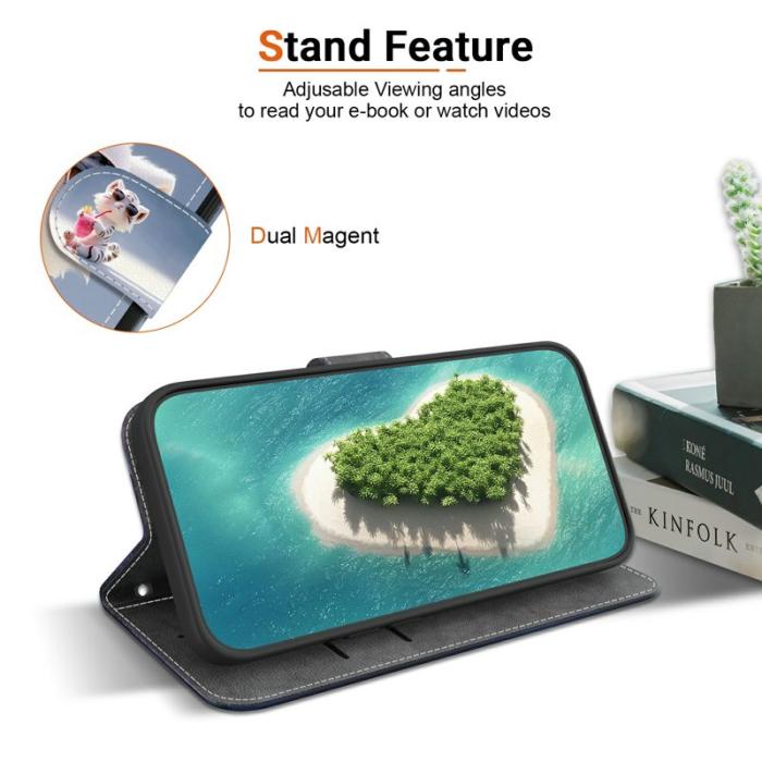 OEM - Samsung Galaxy A35 5G Fodral Mönstertryck Anti-Drop Äkta Läder - Cartoon Tiger