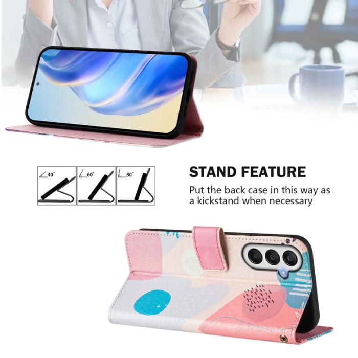 OEM - Samsung Galaxy A35 5G Fodral Mönstertryck Konstläder - Graffiti