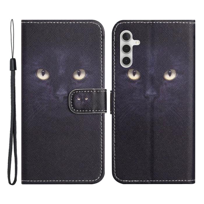 OEM - Samsung Galaxy A35 5G Fodral PU Läder 3D Mönster - Cat's Eye