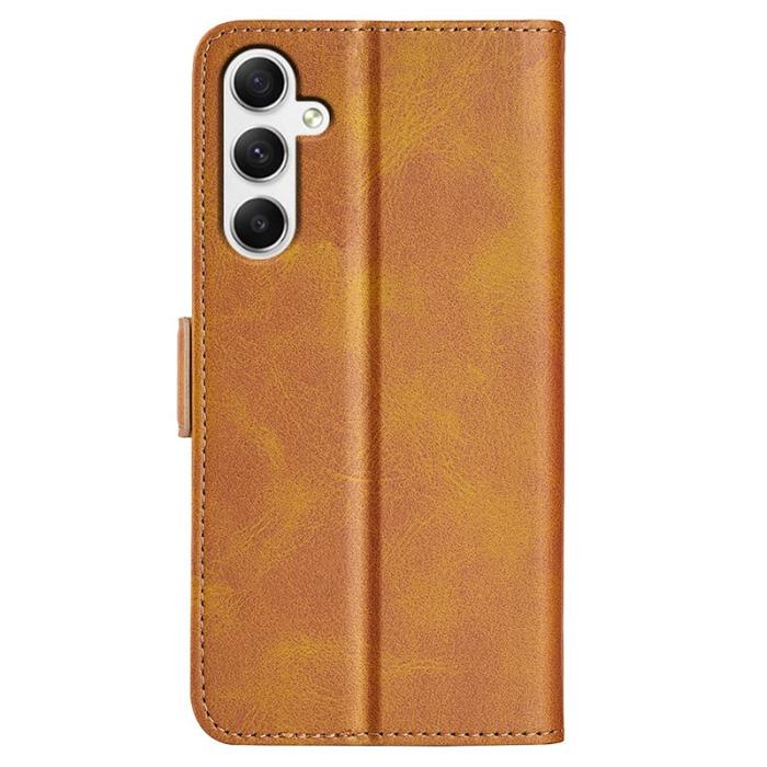 OEM - Samsung Galaxy A35 5G Fodral PU Läder Flip Skydd - Gul