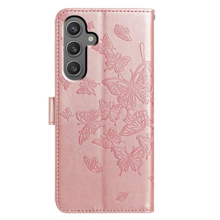 OEM - Samsung Galaxy A35 5G Fodral PU Läder Flip Skydd - Roséguld