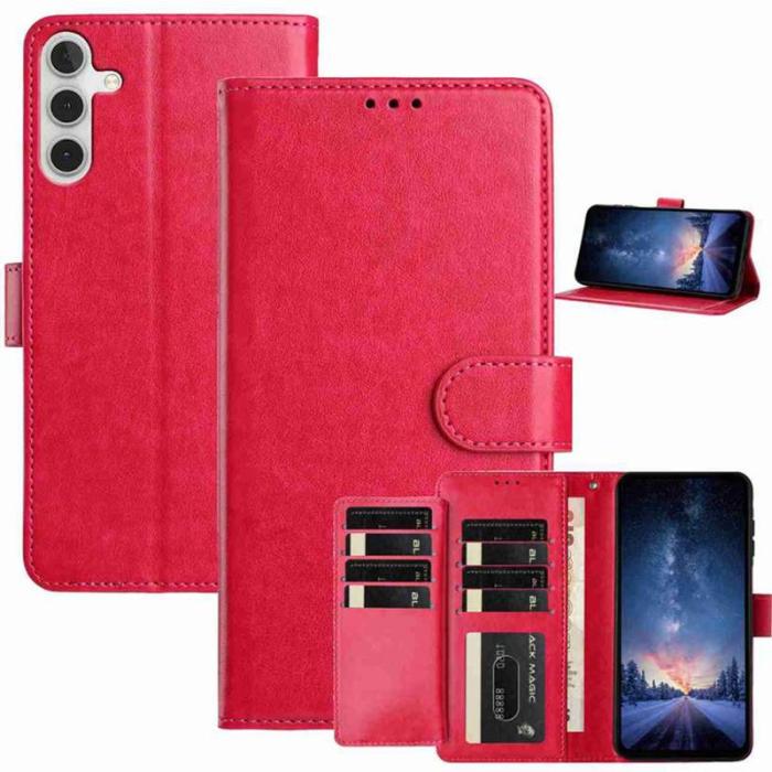 OEM - Samsung Galaxy A35 5G Fodral PU Läder Folio Flip - Rosa